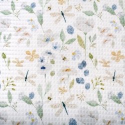 Nido de abeja estampado LIVINE Blanco / Verde